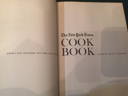Vintage Recipe Book The New York Times Cookbook 1961 Craig Claiborne Hardcover