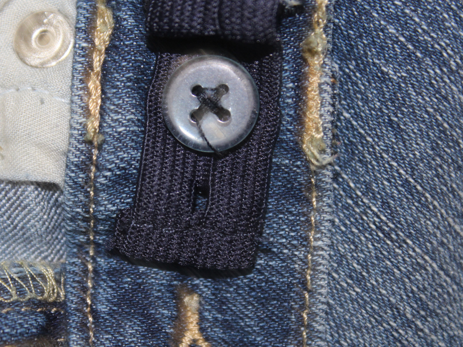 The Chidrens Place Size 8 Blue Jean Denim Skirt Girls Adjustable Waist Stretch