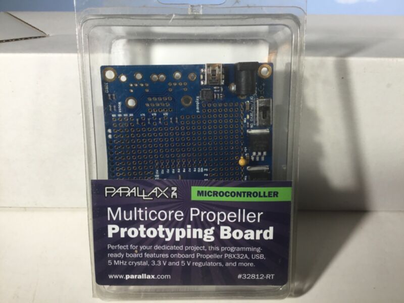 PARALLAX  Inc #32812-RT Microcontroller Multicore Propeller Prototyping Board