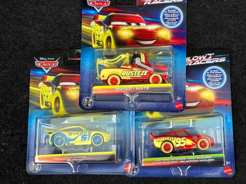Glow Racers Lightning McQueen マテル Disney Pixar Cars Race Ready Toys - Glow Racers Lightning