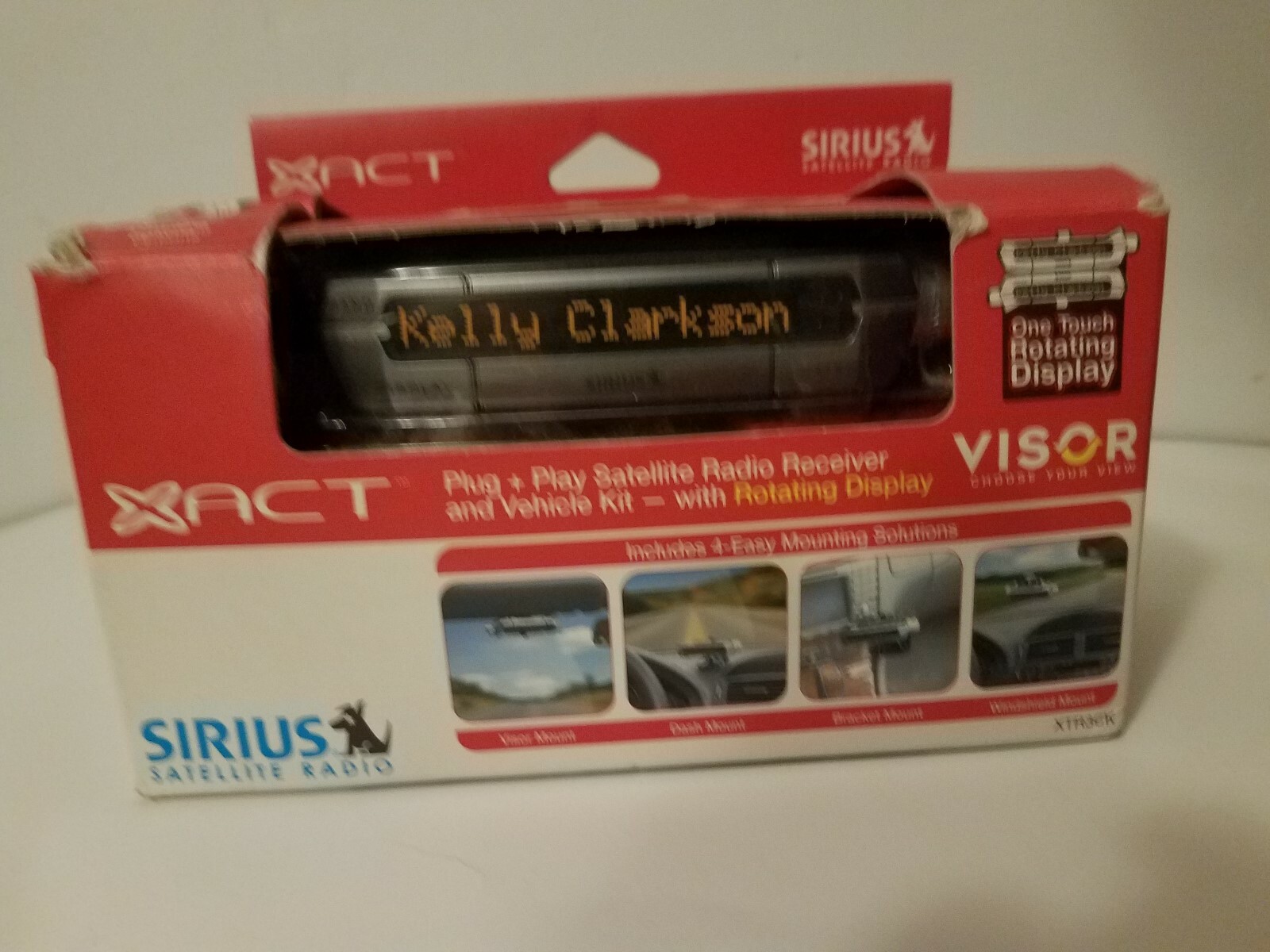 (NEW) XACT XTR3CK Sirius Satellite Radio Receiver With Vehicle Car Kit VISOR