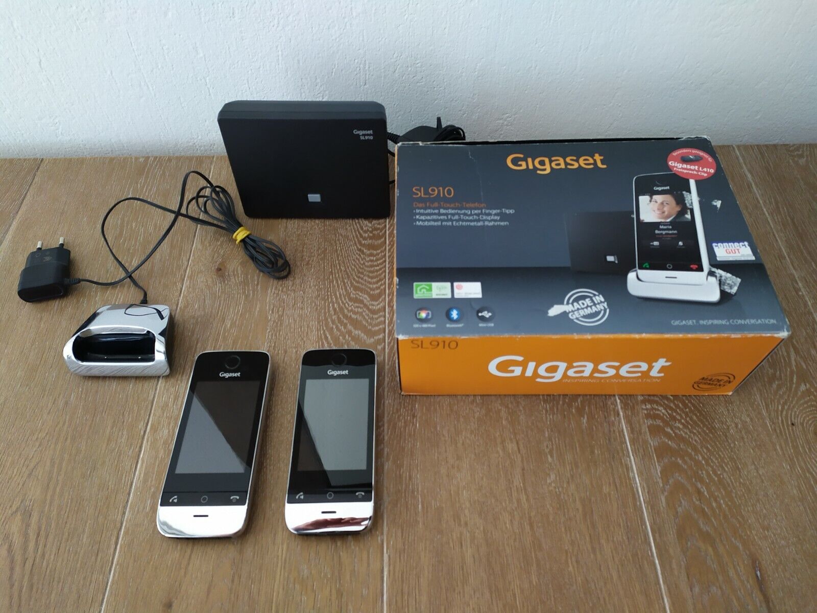 Gigaset SL910 schnurlos bluetooth Telefon 2x intr ab * piano black * TOP