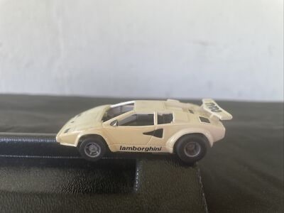 VINTAGE 1980 s TYCO WHITE LAMBORGHINI 440 HO SLOT CAR