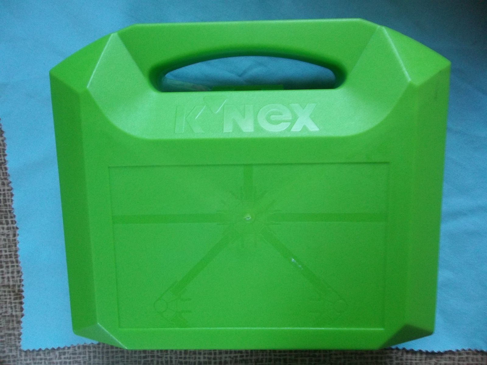 KNEX building parts lot connectors rods K'Nex Green Plastic Hard Case