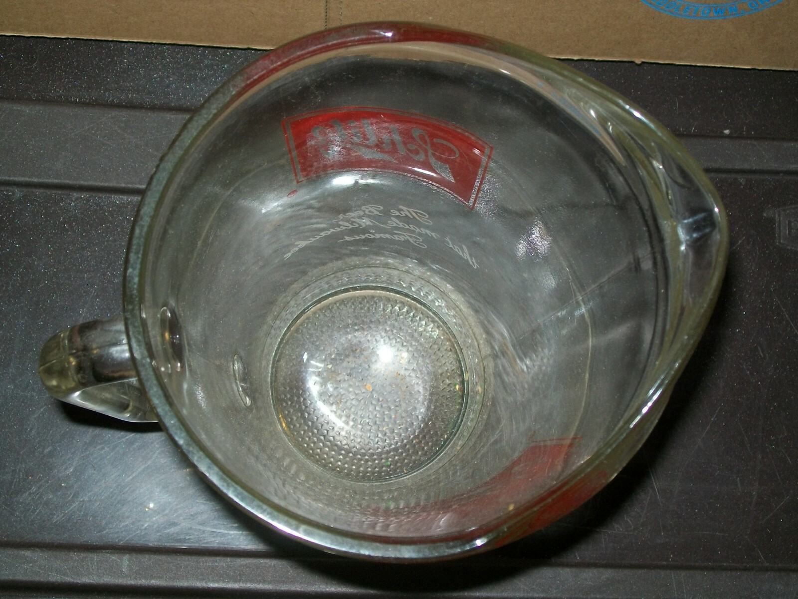 SCHLITZ GLASS BEER PITCHER