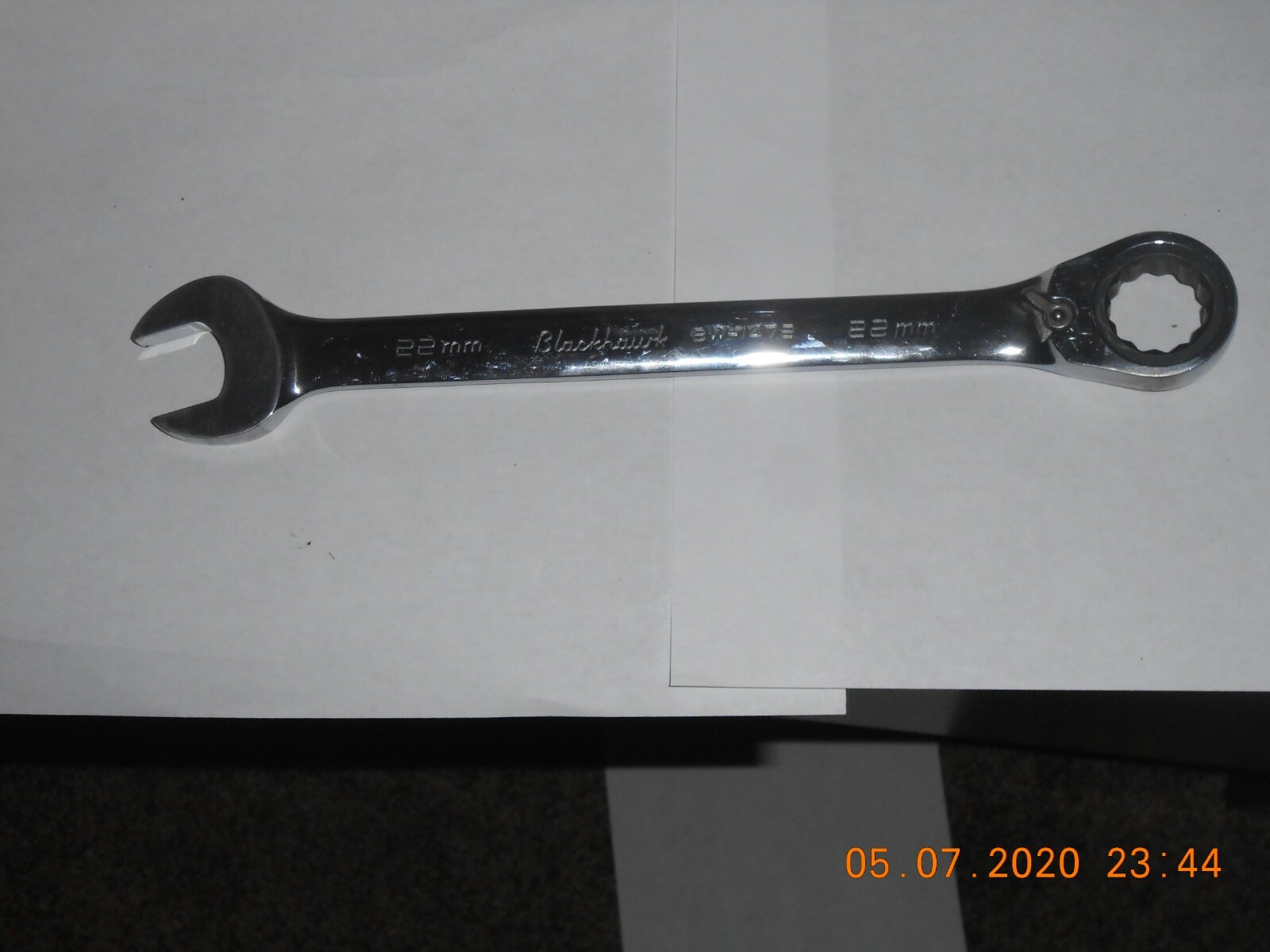 22mm Blackhawk Bw1472 Reversible Ratcheting Wrench. Used for sale in