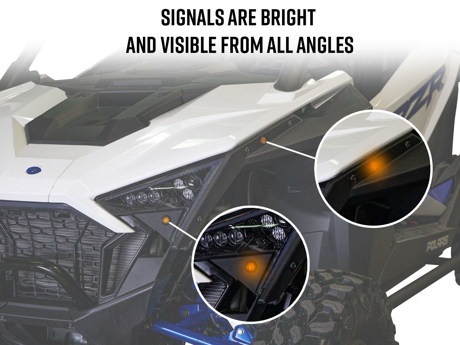 Superatv Plug & Play Turn Signal Kit For Polaris Rzr Pro Xp / 4 Seat