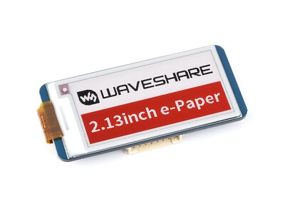 Waveshare 2.13inch e-Paper display HAT for Raspberry Pi, three-color 250x122 SPI