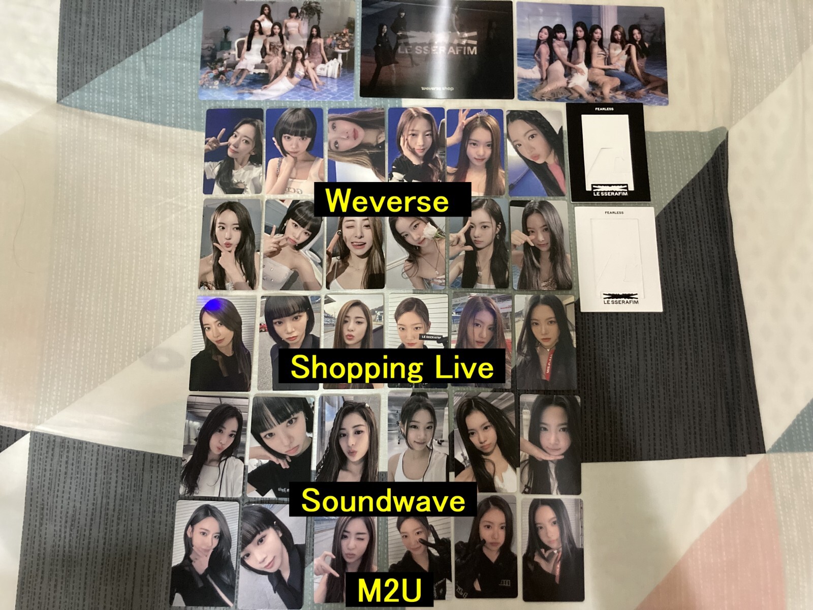 LE SSERAFIM OFFICIAL FEARLESS POB WEVERSE SHOPPING LIVE