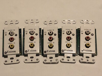 (5) Extron PVT CV D #60-867-01 RCA AV Composite Video Audio Line Wall Input