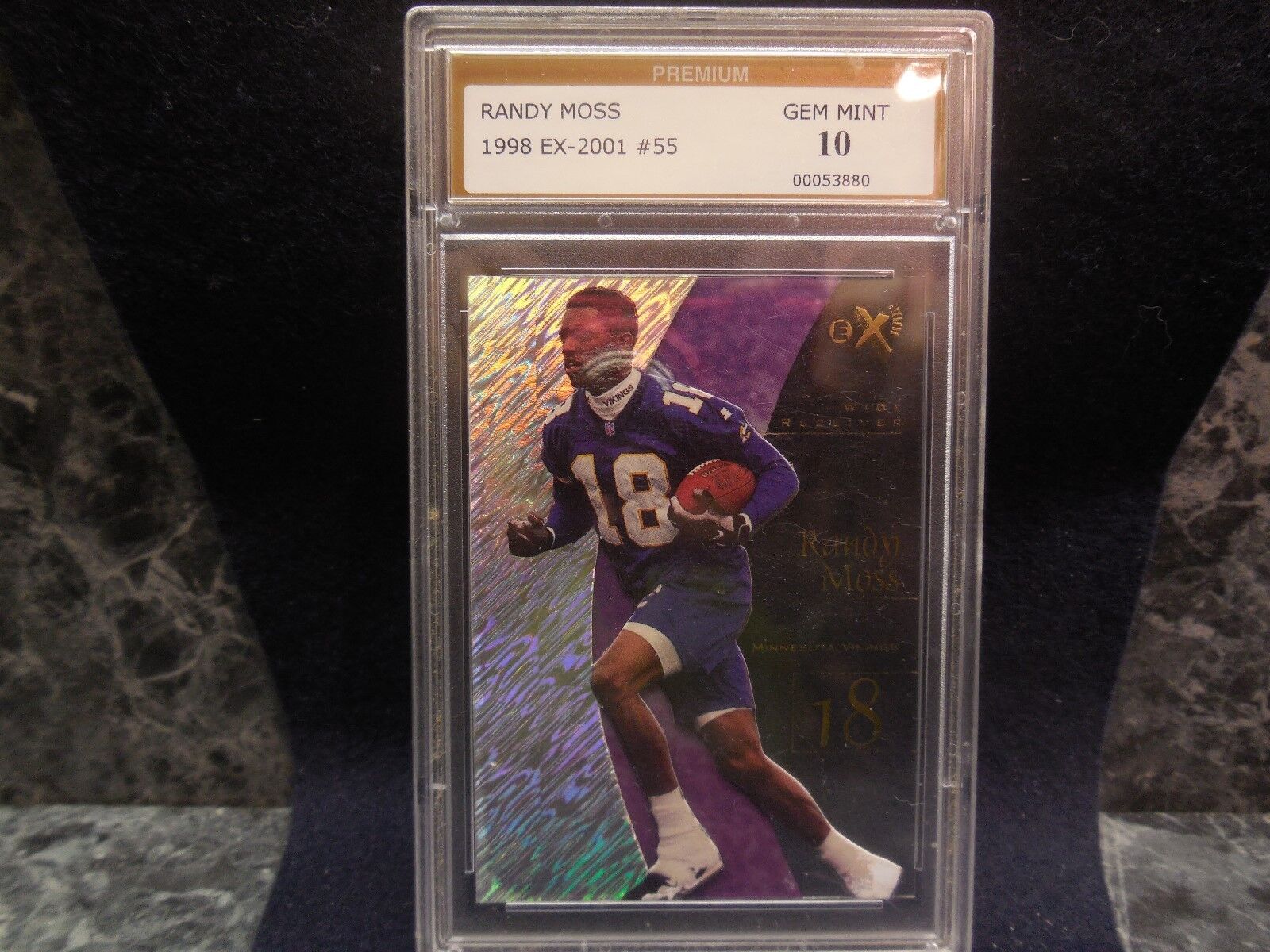 1998 skybox ex-2001 randy moss card 55 premium gem mint 10 1998 skybox ex-2001 randy moss card 55 premium gem mint 10