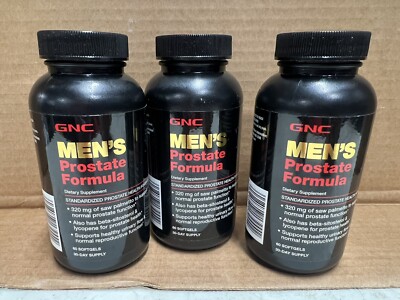 3 Factory Sealed Bottles Of 60 GNC Men's Prostate Formula 180 Softgels Exp 12/24