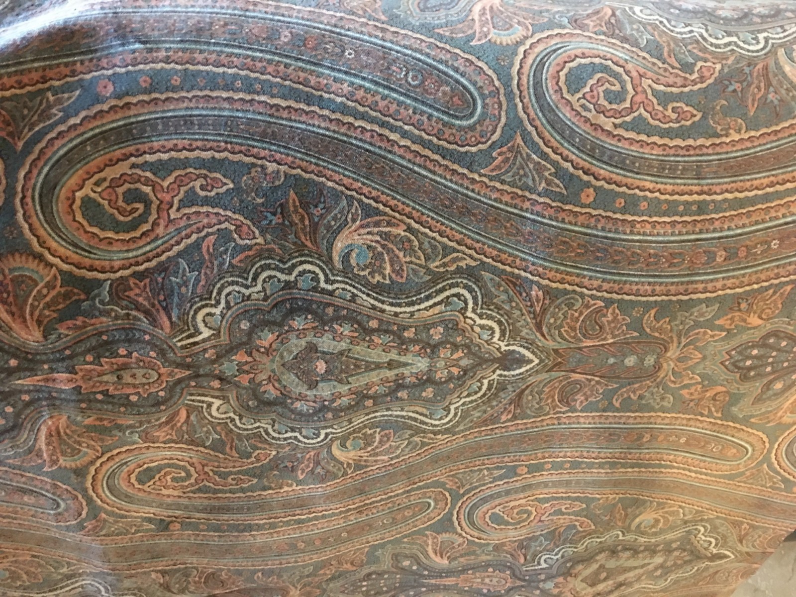 RALPH LAUREN VELVET UPHOLSTERY  GALSWORTHY PAISLEY STIRRUP FABRIC RARE