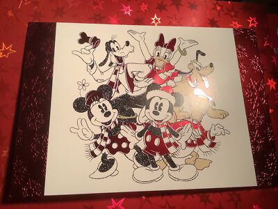 Christmas Card Hallmark Disney Characters Mickey and friends Unused+env