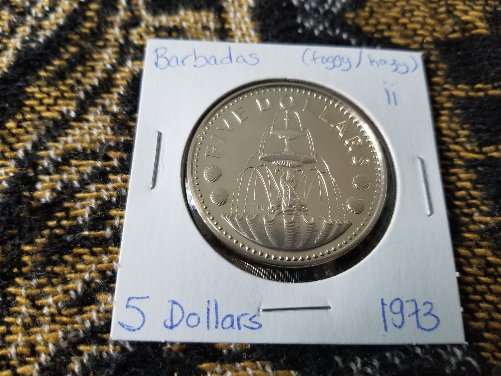 Barbados 5 Dollars 1973 Silver Proof (Foggy/Hazy) - ii | eBay