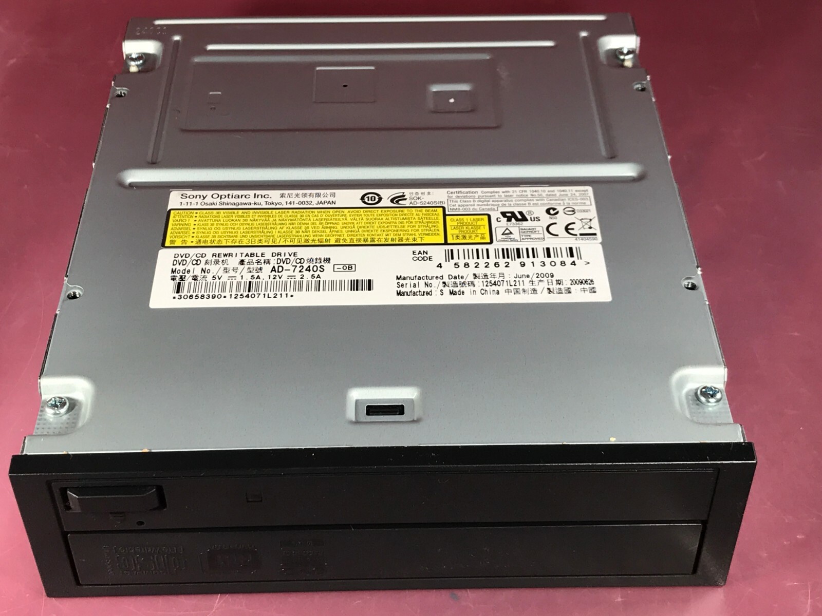 Sony Optiarc AD-7240S DVD-RW 5.25" Drive Rewritable ...