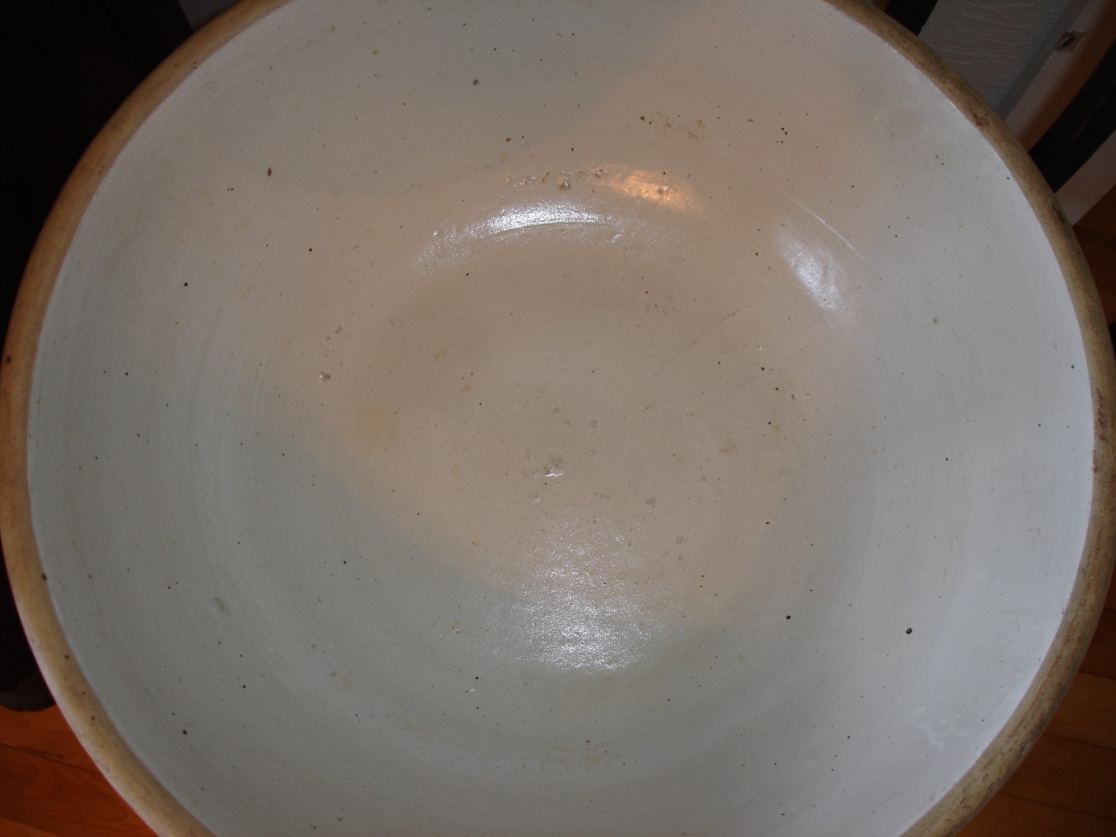 Antique Circa.1896 Large Red Wing Stoneware Bread/Dough Bowl 18