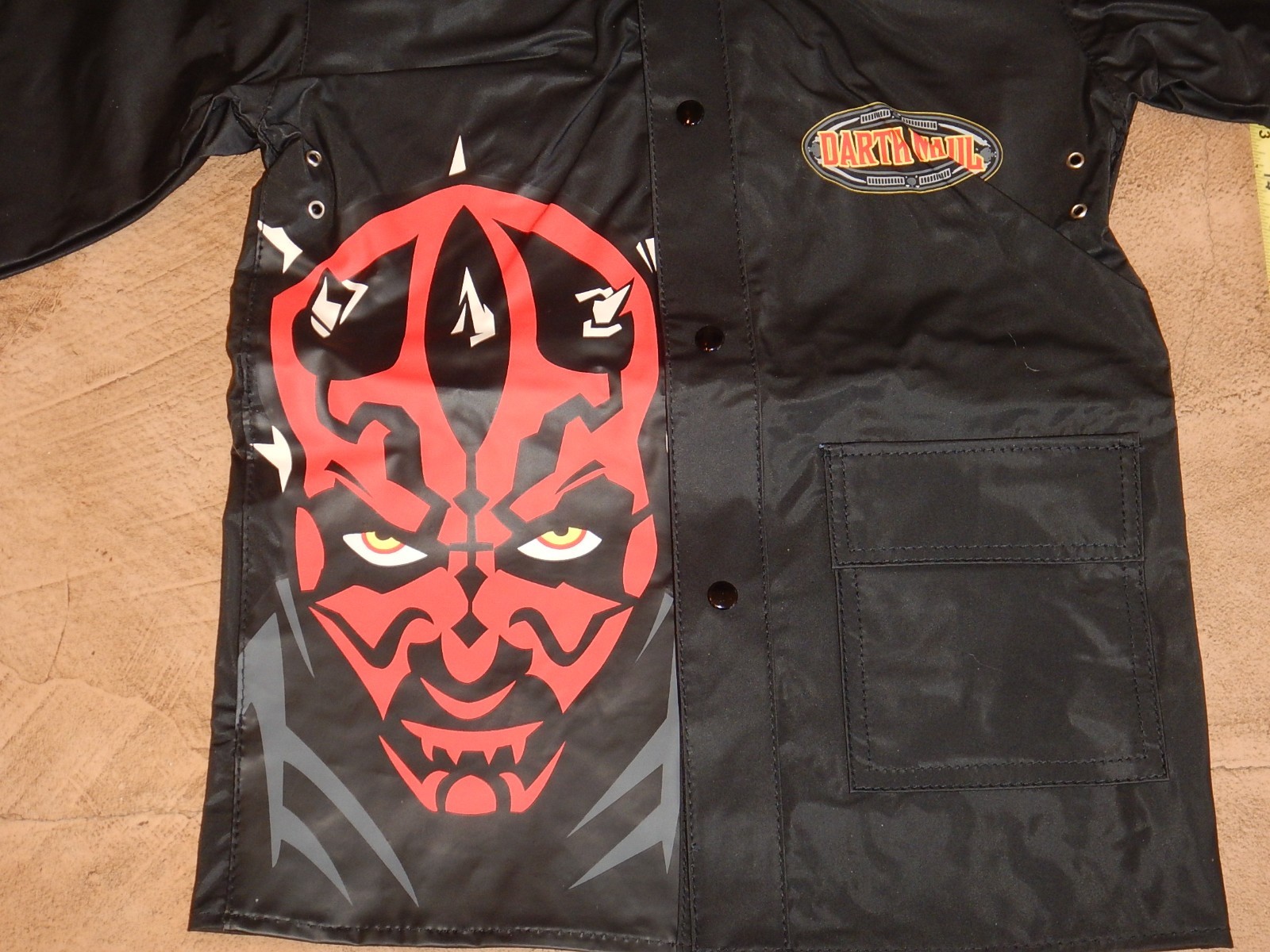 STAR WARS DARTH MAUL HOODED JACKET / WINDBREAKER CHILD'S SIZE 5, NEW WITH TAGS