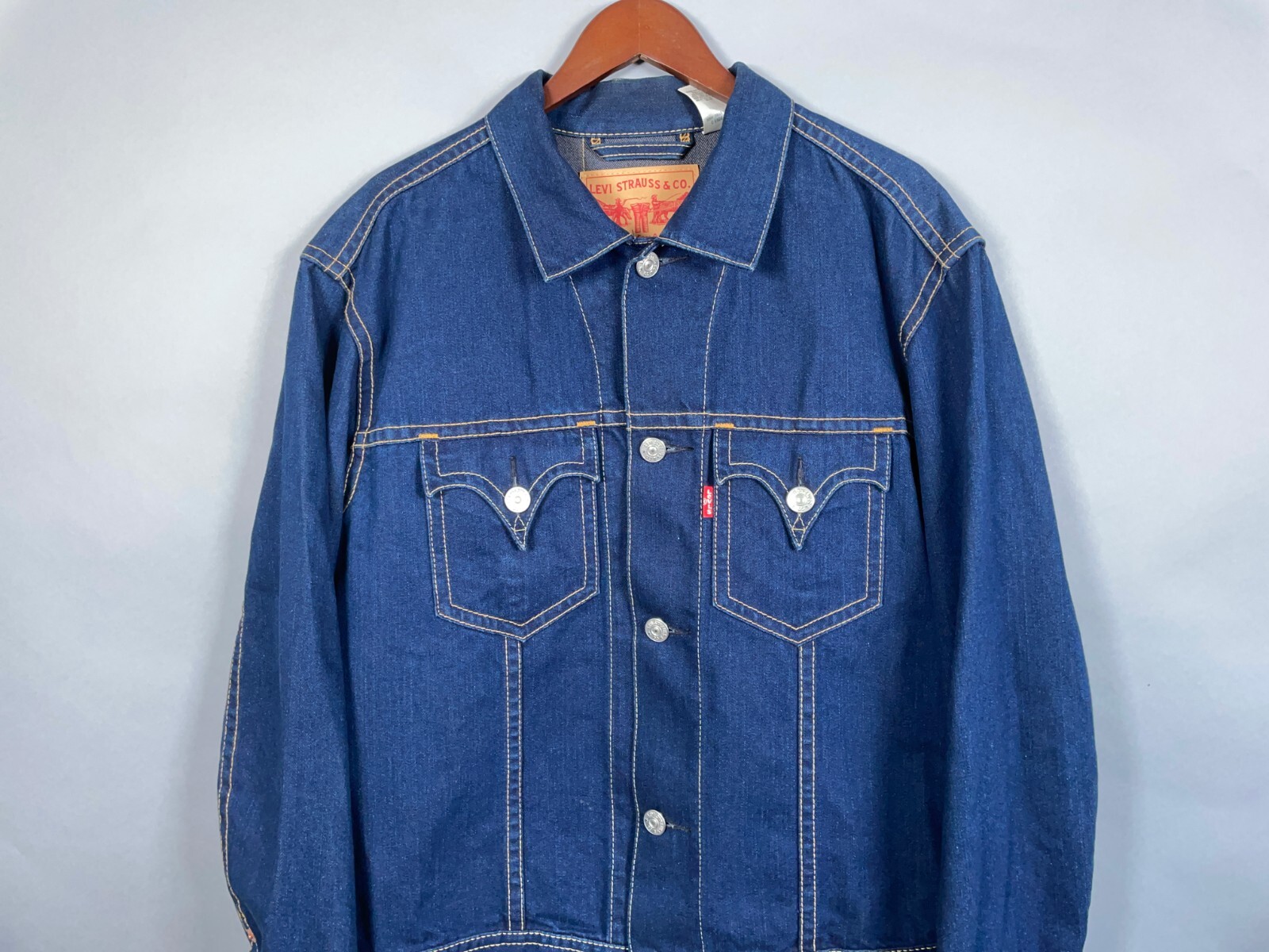 Levi's Type 1 Iconic Jean Jacket Adult XL Dark Blue Denim