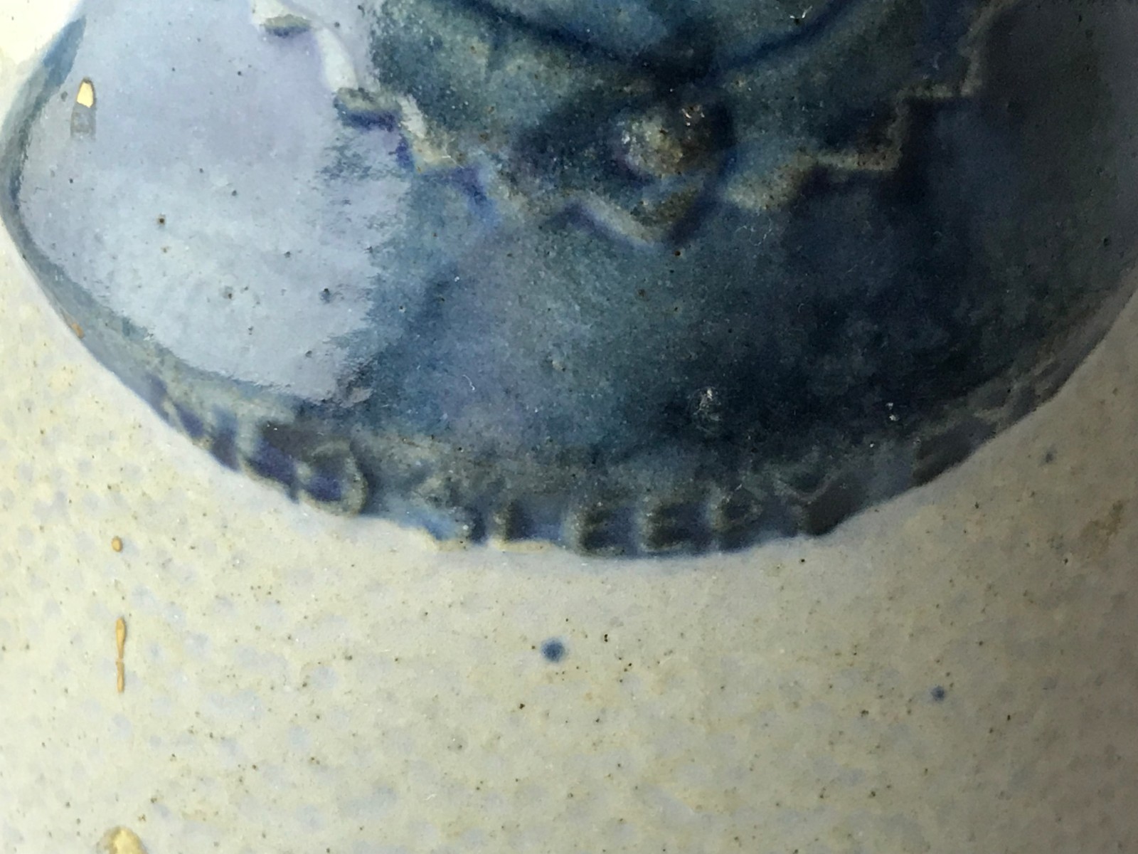 Vintage Old Sleepy Eye Cattails Dragonfly Stoneware Vase