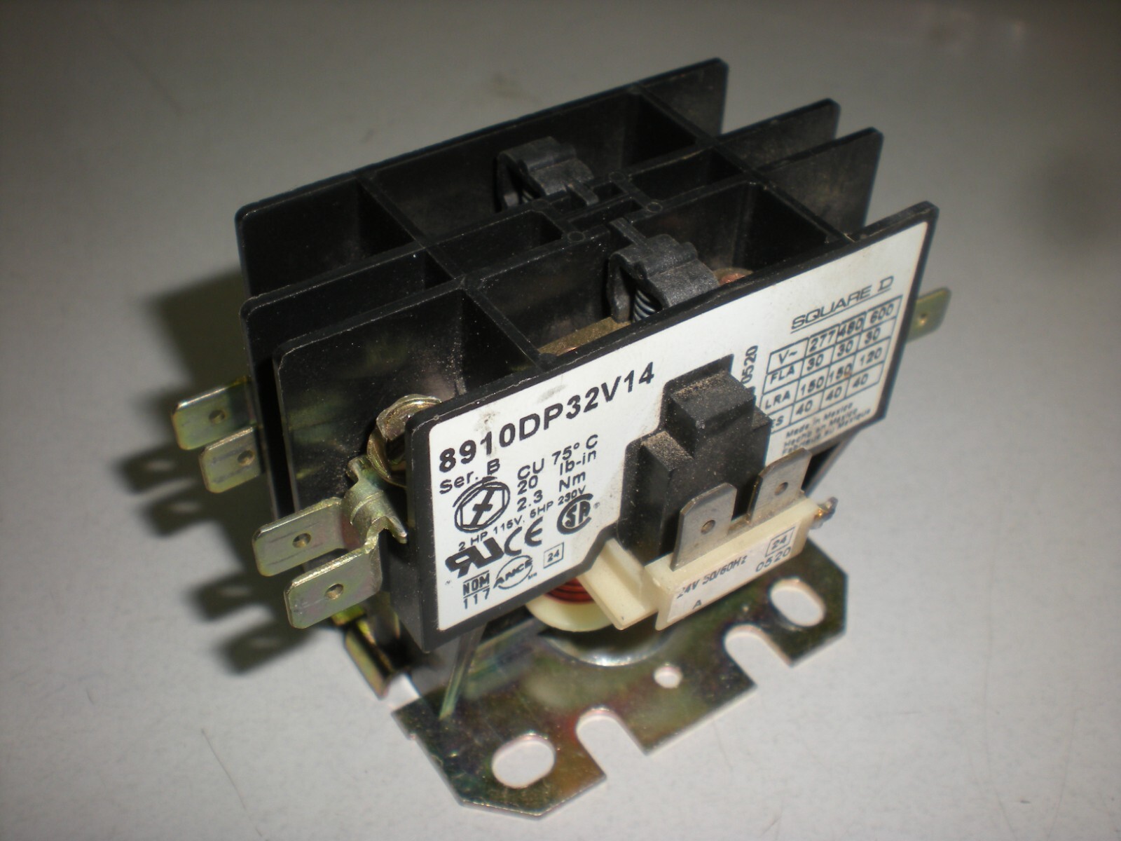Square D 8910DP32V14 Contactor removed from a Skymark Series S Furnace