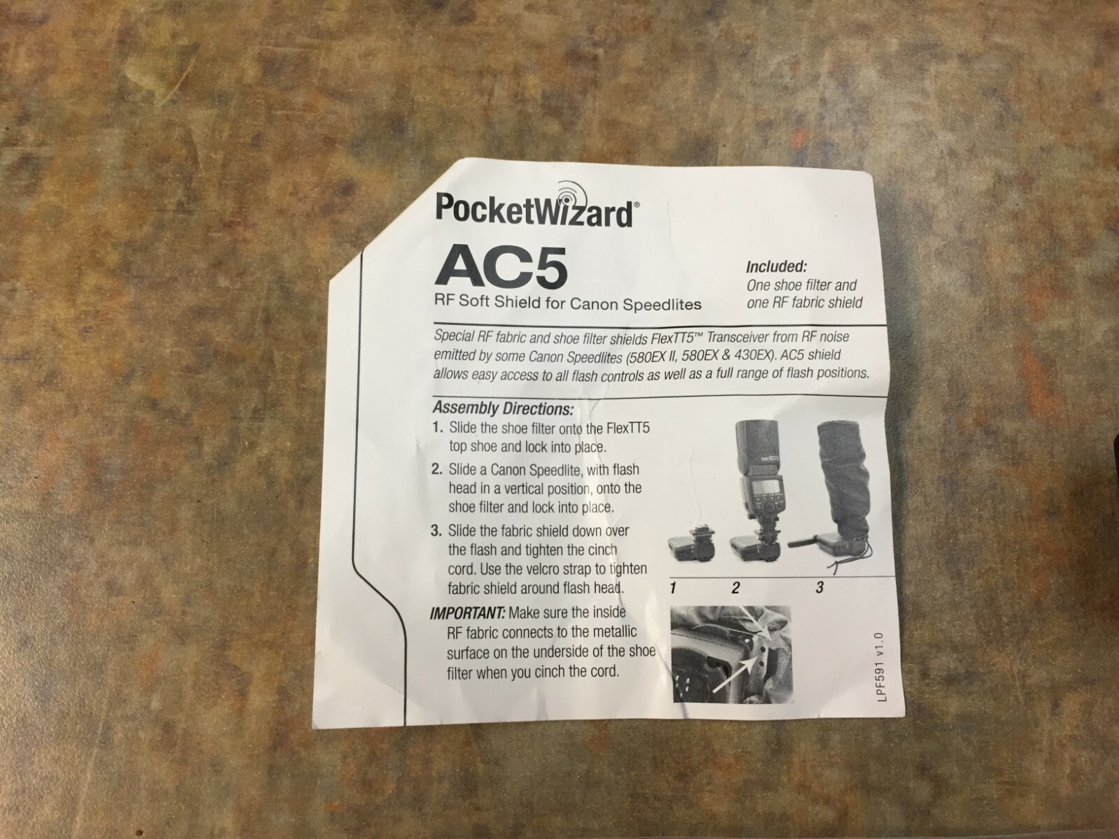 Pocket Wizard AC5 RF Hotshoe for Canon  - Soft Shield