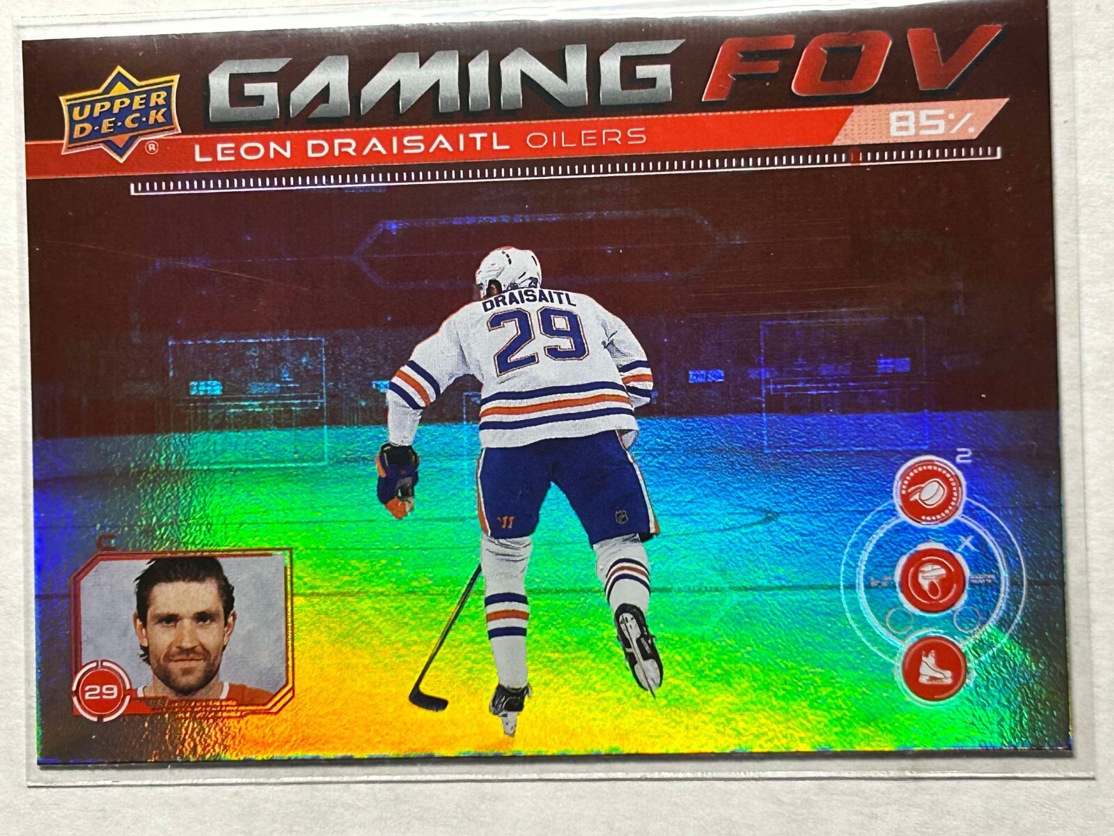 未開封品 UPPER DECK NHLカード ENGRAINED LEON DRAISAITL OILERS #SA-LD 送料無料 中古 IT1 2024-25 Upper Deck Gaming FOV #GFOV-6 Leon Draisaitl