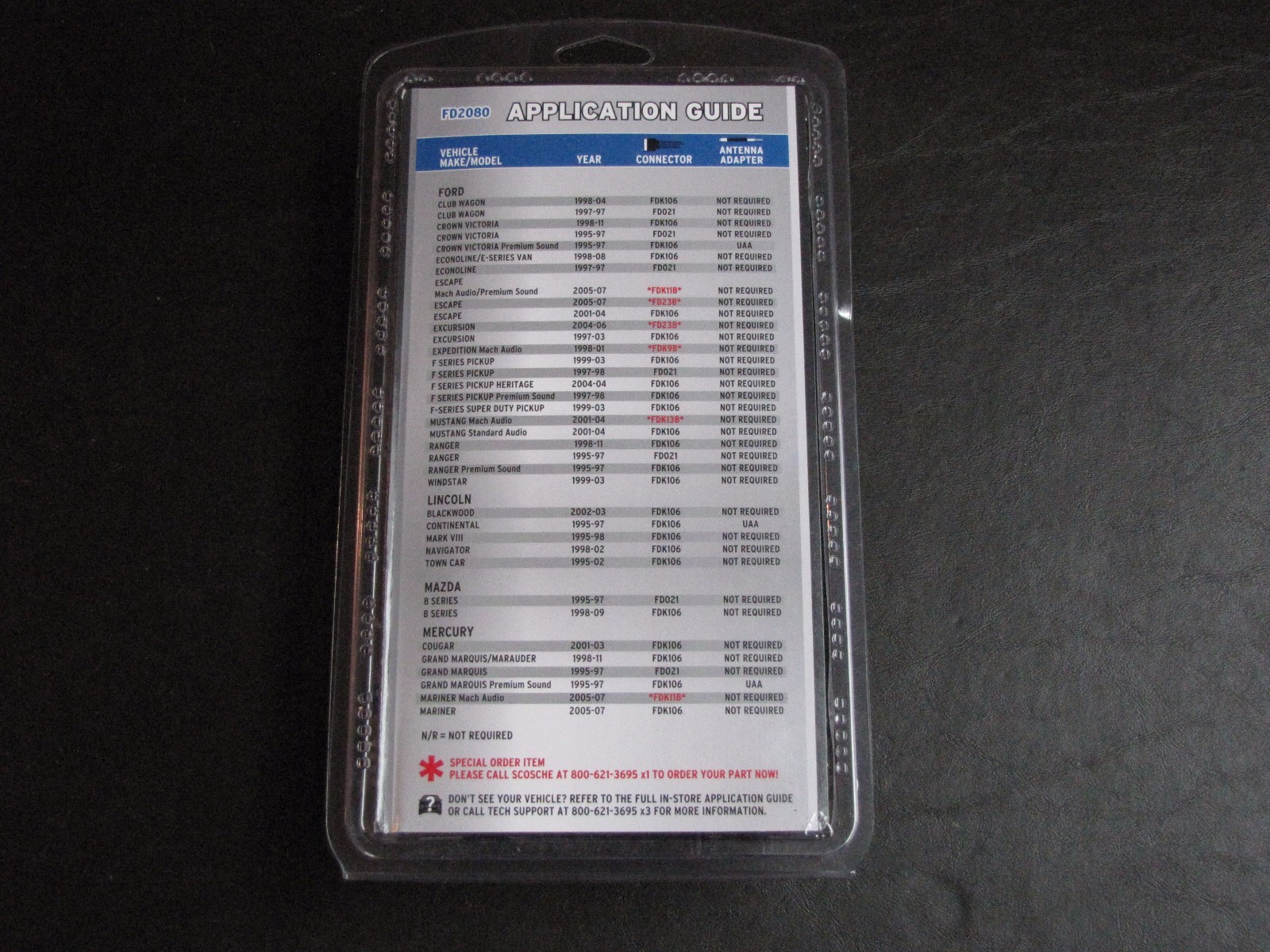 Scosche Stereo Install Kit - Ford 1995-11 - Ford,Lincoln,Mazda and Mercury