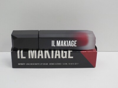 IL MAKIAGE  INFINITY LONG-WEAR MATTE LIP CREAM #404 MATTE GUILTY 0.18 OZ BOXED