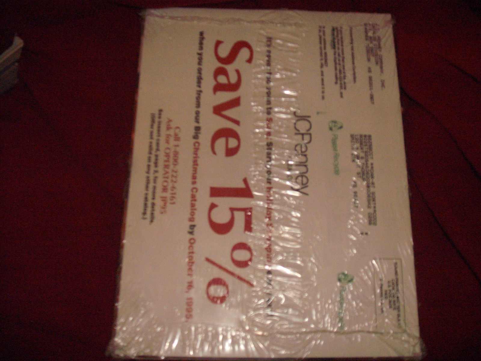 JCPenney 1995 Christmas Catalog in Unopened, sealed Wrap