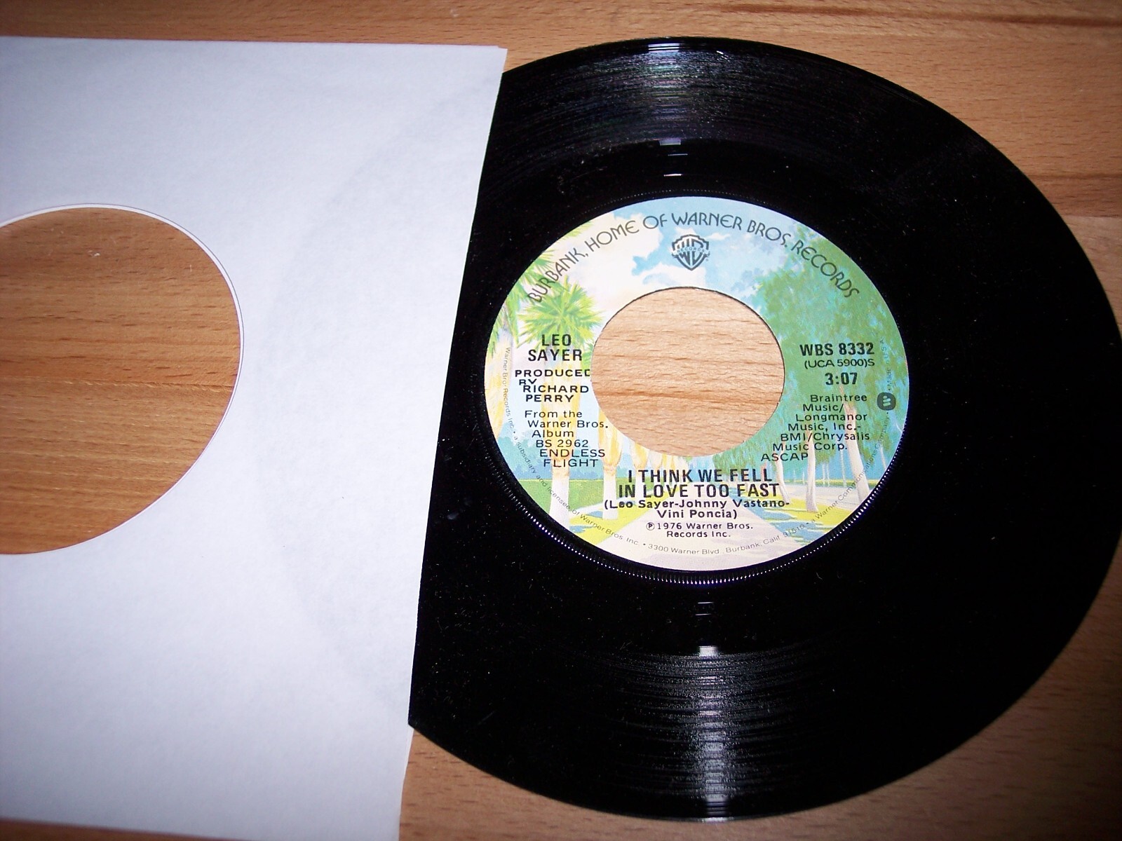 NM 1976 Leo Sayer We Feel In Love Too Fast / When I Need You