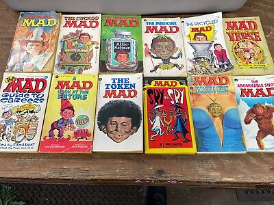 Vintage 1970s Mad Magazine Paperback Books Spy Vs Spy Lot of 12