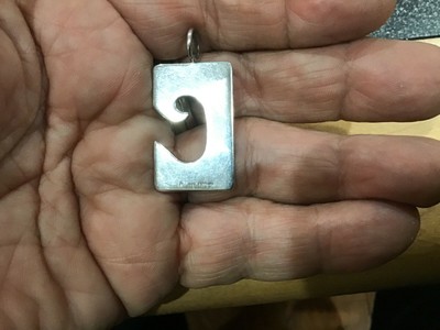 Rare MCM Sterling Silver Vtg LEONORE DOSKOW Modernist Pendant 