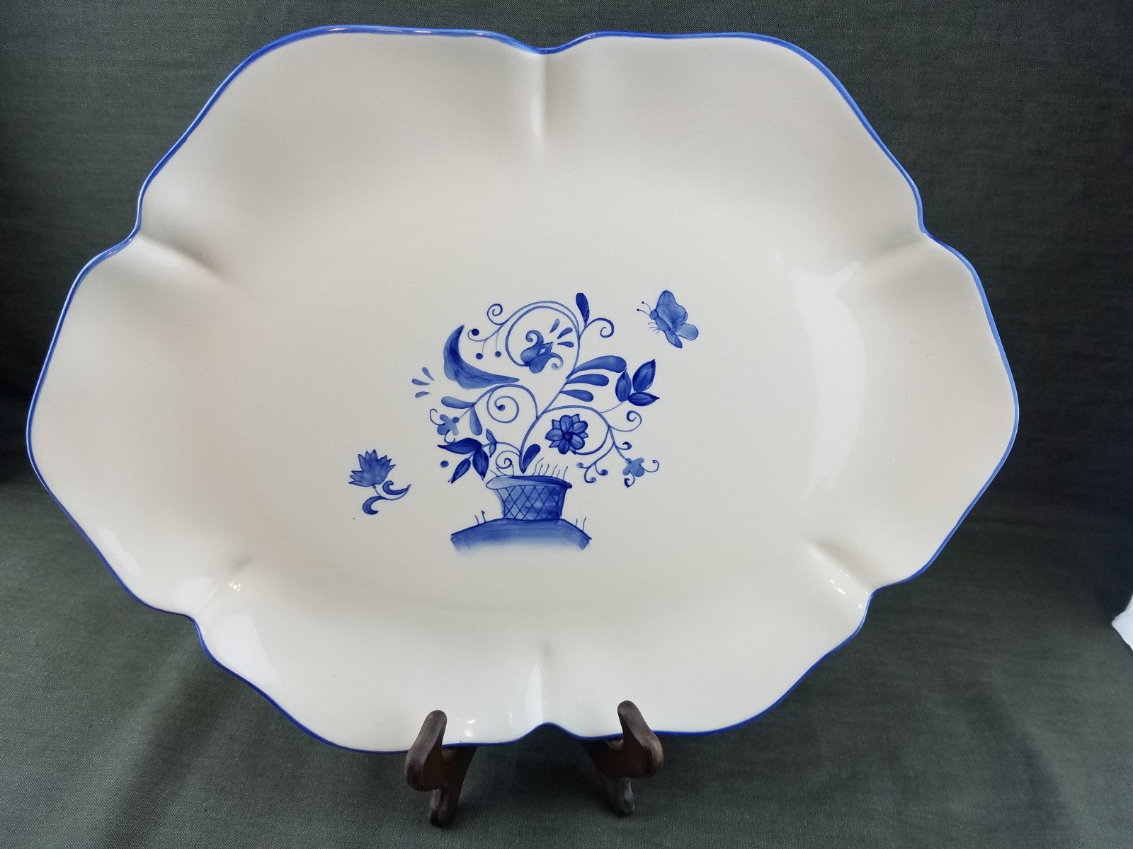 Demadco Larkspur Blue Heinrich & Leonhard Serving Platter New in Box 16 x 12 1/2
