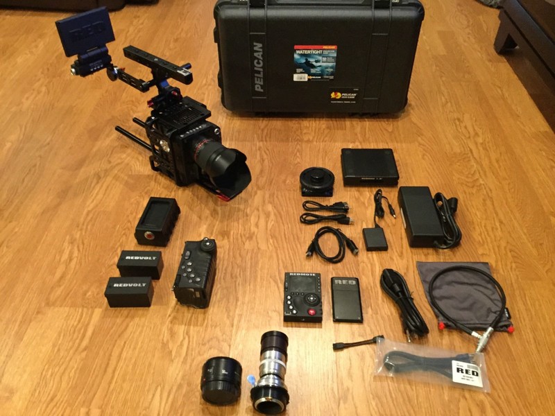 RED EPIC DRAGON X 6K CAMERA W/HUGE KIT, LENS,REDMOTE, CAGE, LCD,PL&CANON MOUNT