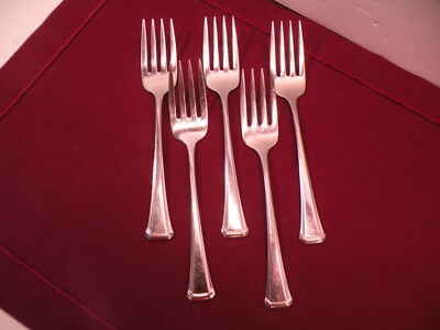 Set of 5 Oneida MAESTRO ST LEGER stainless salad forks 6 1/4''