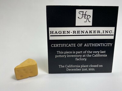 Hagen Renaker #142 A-052 Cheese Wedge Dark Last of the Factory Stock 1961