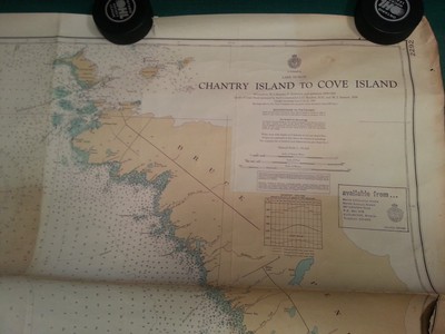 1971 Chantry Island to Cove Island Nautical Map - in Fathoms + Southampton Harbr