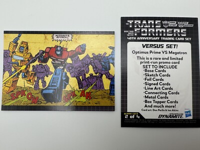 SDCC 2024 EXCLUSIVE Hasbro Transformers Promo Card #2 40th Anniversary 