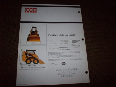 Case 1845 Hydrostatic Uni-Loader Advertising Brochure