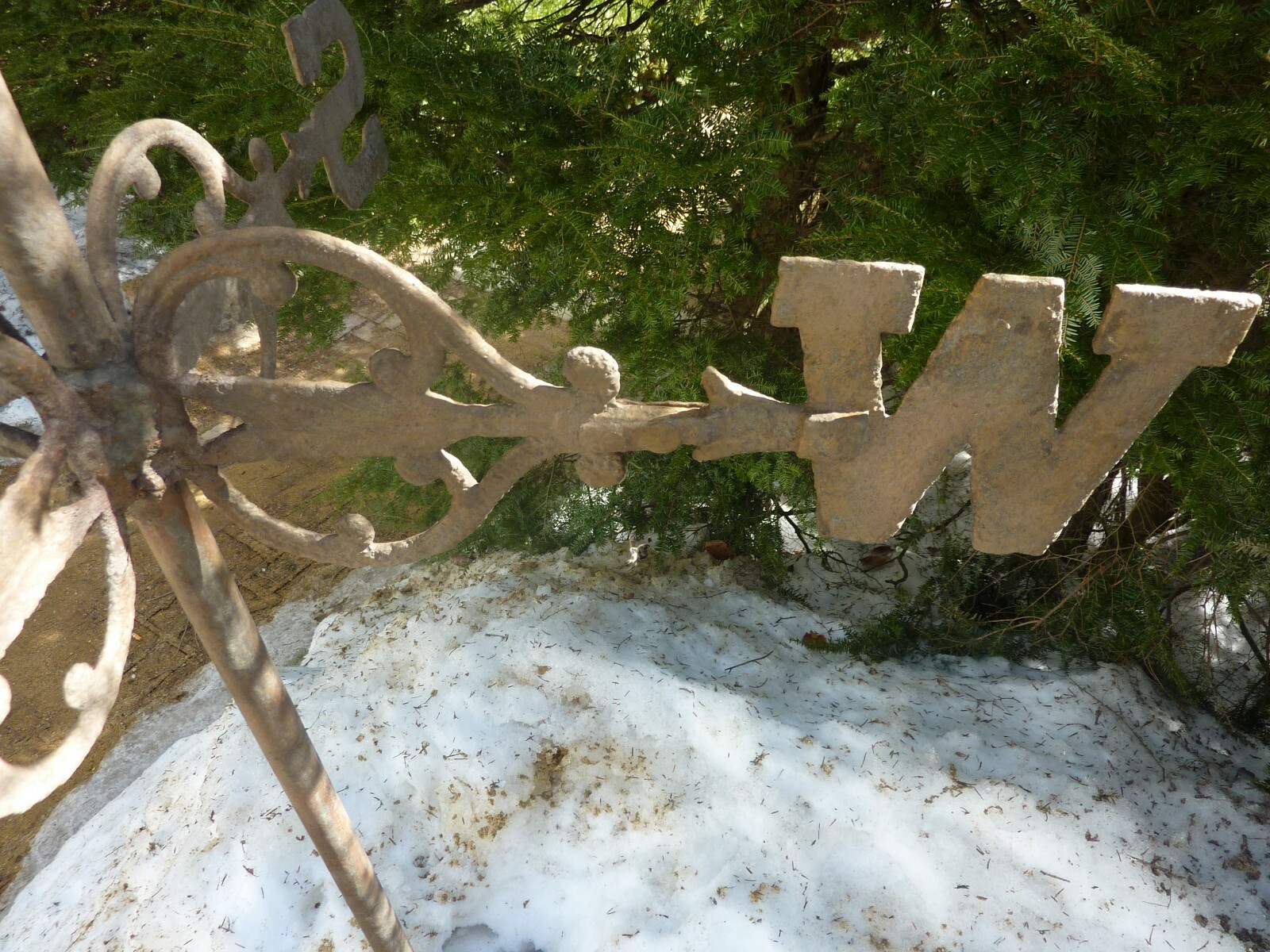 Antique Running Horse weathervane 44 inch estate find w directional copper zinc