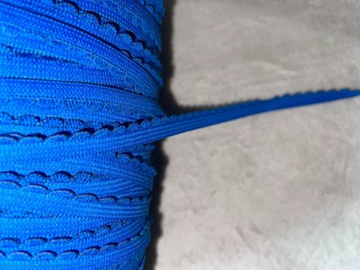 20 yards cobalt royal blue Picot MASK lace edge sewing Stretch Elastic 3/8'' wide
