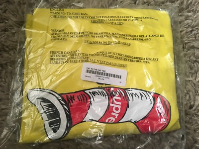 supreme cat in the hat tee yellow