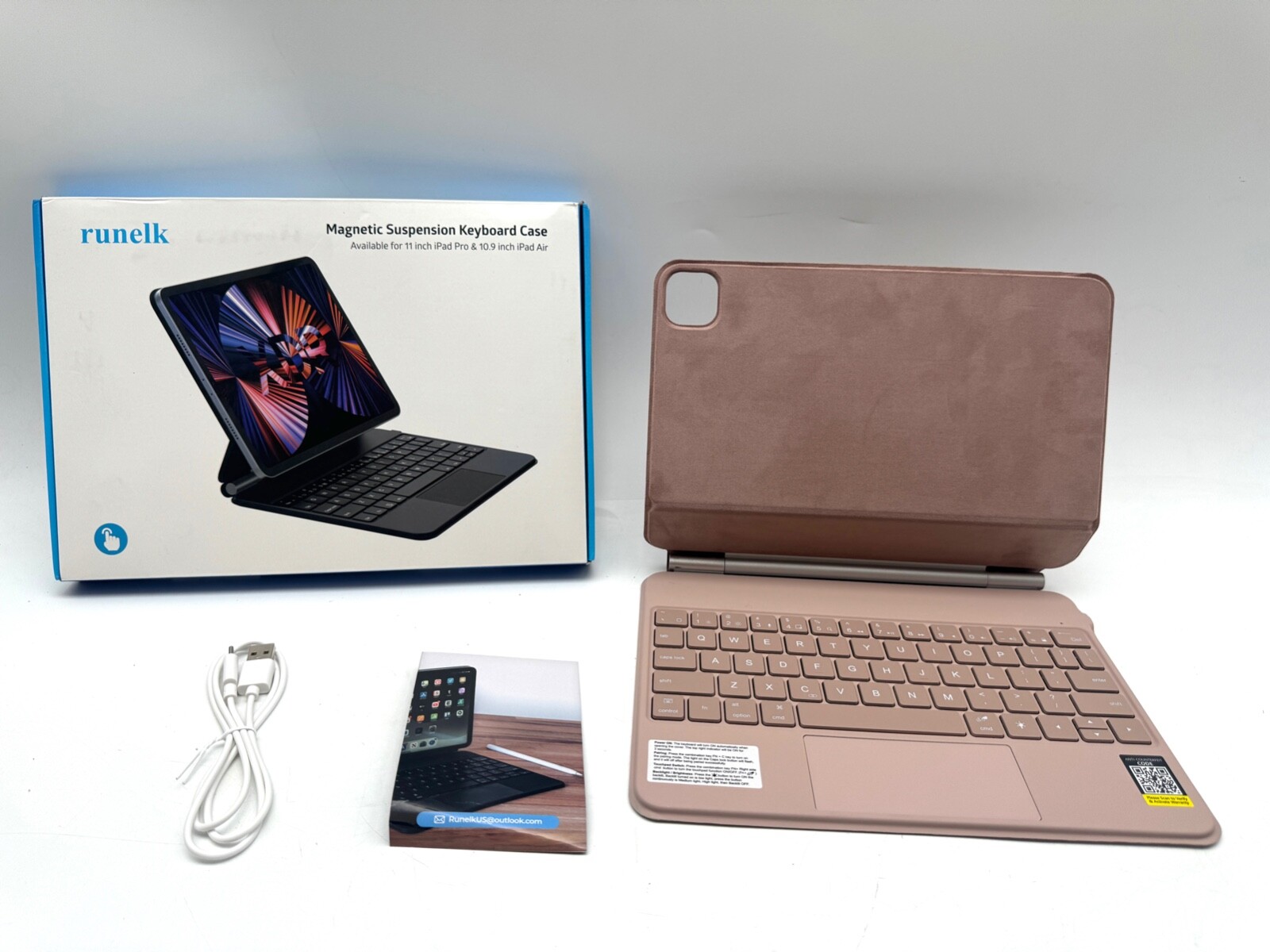 Runelk Magnetic Suspension Keyboard Case 11” iPad Pro 10.9” iPad Air Runelk Magnetic Suspension Keyboard Case 11” iPad Pro 10.9” iPad Air