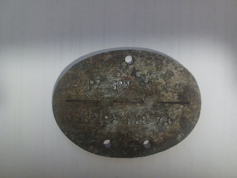 Original Erkennungsmarke Wehrmacht 2 Panzergrenadier Regiment Feldhaubitze