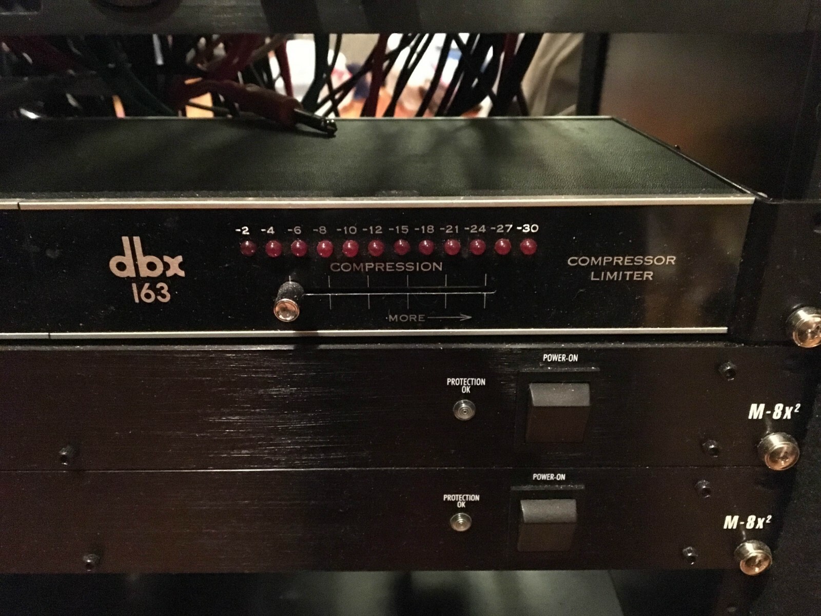 Vintage Analog DBX 163 Dual Mono VCA Compressor