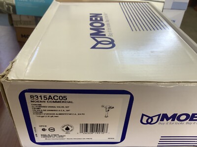 BRAND NEW Moen 8315AC05 M-Power 3/4 Urinal AC Powered Exposed Sensor Bin168