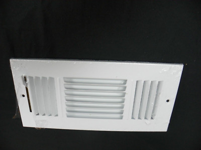 Everbilt 10 in. x 4 in. 2-Way Steel Wall/Ceiling Register in White # E102M10X04