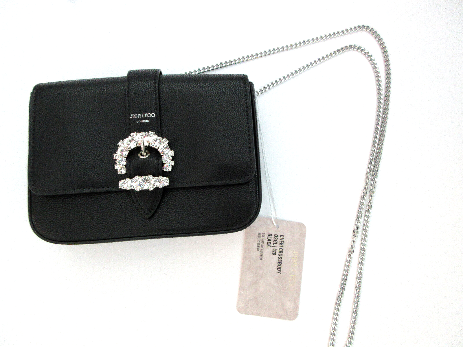 jimmy choo Cheri S 2way bagブルー 保存袋付 Jimmy Choo Cherie Small Leather Crossbody NEW WITH GIFT BOX