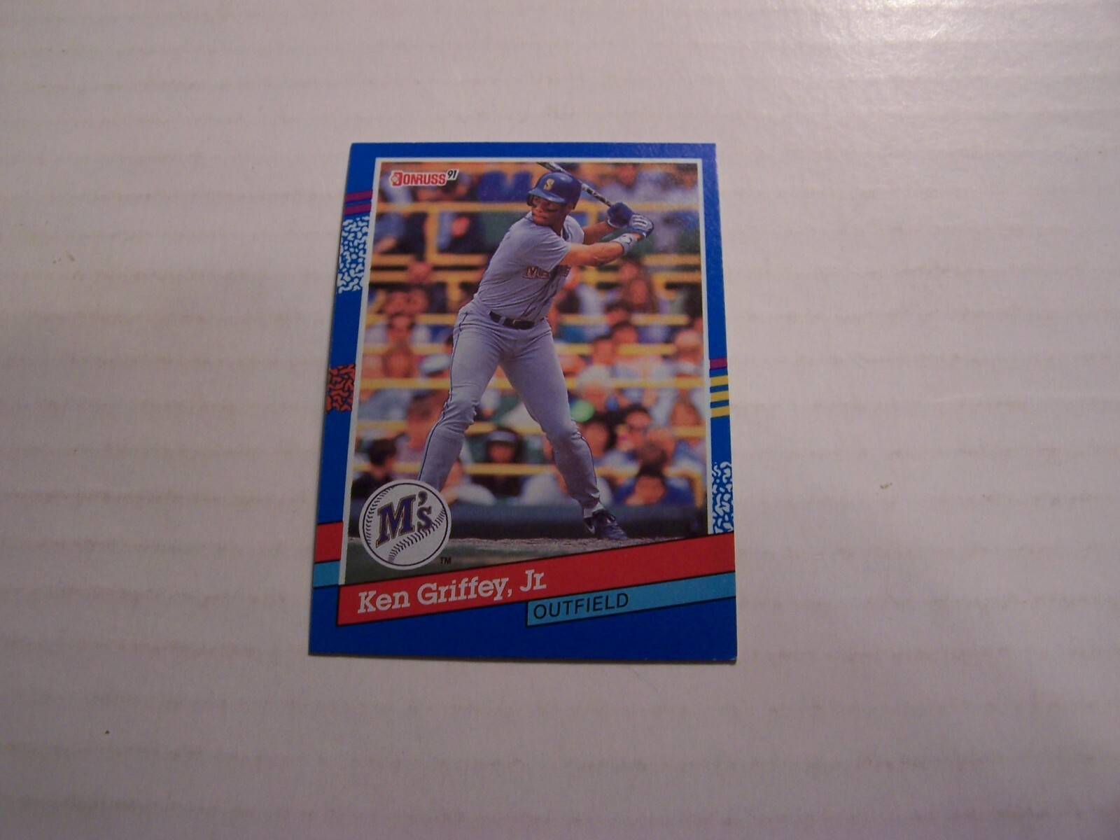 Ken Griffey Jr Donruss Card #77 Error Card (No Dot After Inc